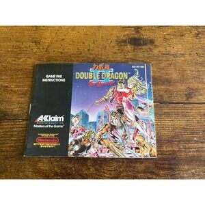 Double Dragon II The Revenge 2 Nintendo NES Instruction Manual Only